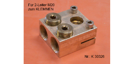 K 30 326 TRAFO-Klemmen für 2-Leiter M 20 zum Klemmen